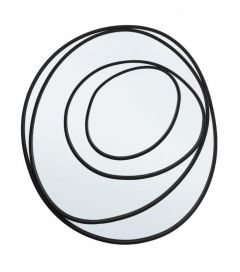 Bizzotto Archie Καθρέπτης Τοίχου Μεταλλικός Μαύρος 72x3x80