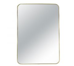 Zaros Καθρέπτης Τοίχου Αλουμινίου Με Στρογγυλές Γωνίες Χρυσός 61x91 Κωδικός: JP103G