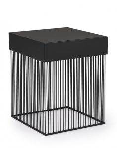 Bizzotto Yasline Βοηθητικό Τραπέζι Μεταλλικό Μαύρο 40x40x50