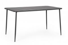 Bizzotto Yara Τραπέζι Φαγητού Εξωτερικού Χώρου Ανθρακί 140x80x74
