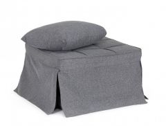 Bizzotto Barney Πουφ/Κρεβάτι Υφασμάτινο Γκρι Με Μαξιλάρι 70x70x44
