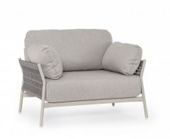 Bizzotto Pardis Πολυθρόνα Εξωτερικού Χώρου Ιβουάρ/Γκρι 99x80x77