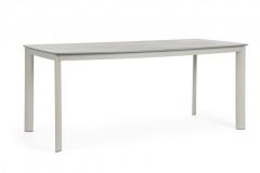 Bizzotto Alcora Τραπέζι Φαγητού Πέτρινο/Αλουμινίου Γκρι 180x90x75