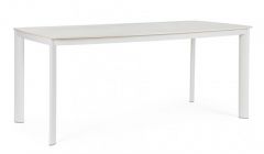 Bizzotto Alcora Τραπέζι Φαγητού Πέτρινο/Αλουμινίου Λευκό 180x90x75