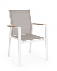 Bizzotto Heta Καρέκλα Εξωτερικού Χώρου Λευκή 56,5x57x87