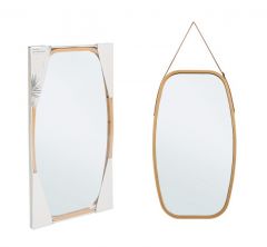 Bizzotto Desy Καθρέπτης Τοίχου Μπαμπού Natural 43,5x1,5x77