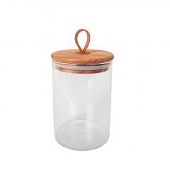 Espiel Δοχείο Γυάλινο 480 ml Με Ξύλινο Καπάκι Κωδικός: DOP201K6