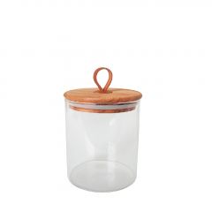 Espiel Δοχείο Γυάλινο 290 ml Με Ξύλινο Καπάκι Κωδικός: DOP202K6