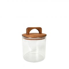 Espiel Δοχείο Γυάλινο 350 ml Με Ξύλινο Καπάκι Κωδικός: DOP210K6