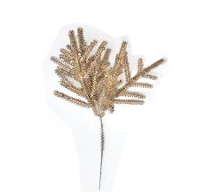 Zaros Χριστουγεννιάτικο Πικ Ελάτου Μεταλλικό Χρυσό 15x27 Κωδικός: AX741