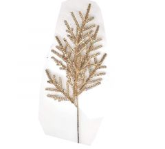Zaros Χριστουγεννιάτικο Κλαδί Ελάτου Μεταλλικό Χρυσό 15x49 Κωδικός: AX742