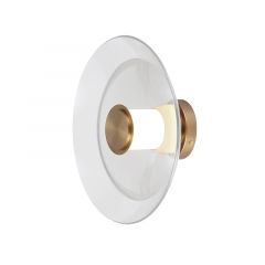Zambelis Lights Απλίκα Led Γυάλινη Διάφανη/Μπρονζέ Ø30 25143 - Dimmable