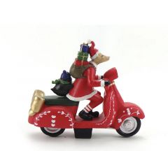 Zaros Χριστουγεννιάτικο Ελάφι Με Δώρα Polyresin Κόκκινο 20x7,1x15,5 Κωδικός: XM770