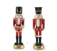 Zaros Χριστουγεννιάτικος Καρυοθραύστης Polyresin Κόκκινος 2 Σχέδια 6,1x5,5x20,5 Κωδικός: XM780