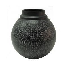 Zaros Βάζο Αλουμινίου Μαύρο 36x38 Κωδικός: KS121