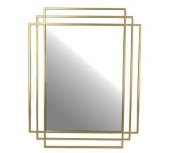 Zaros Καθρέπτης Τοίχου Μεταλλικός Χρυσός 77x2,5x97 Κωδικός: XET-4528