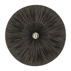 Zambelis Lights Επιτοίχιο Φωτιστικό Ρατάν Μαύρο Ø50 Εκ. 25333