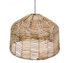 Zaros Φωτιστικό Οροφής Ρατάν Natural 40x25 Εκ. VT145