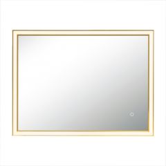 Zambelis Lights Καθρέπτης Τοίχου Με Φως Led 23W 3000K-4000K Χρυσός 80x60 Εκ. 25393 - Dimmable