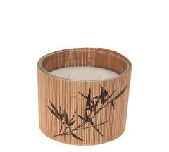 Zaros Κερί Σε Δοχείο Γυάλινο/Bamboo 10x10 Εκ. CA353