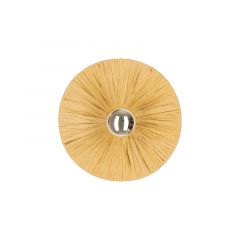 Zambelis Lights Επιτοίχιο Φωτιστικό Ρατάν Natural Ø25 Εκ. 25454