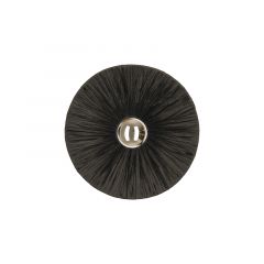 Zambelis Lights Επιτοίχιο Φωτιστικό Ρατάν Μαύρο Ø25 Εκ. 25455