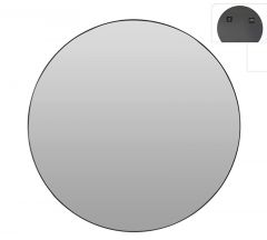 Zaros Καθρέπτης Τοίχου Μεταλλικός Μαύρος Φ75 Εκ. ΚΩΔΙΚΟΣ: MI137