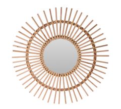 Zaros Καθρέπτης Τοίχου Bamboo Natural Ø78x2 Εκ. MI135