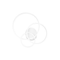 Ideal Lux Φωτιστικό Οροφής Led Μεταλλικό Λευκό 61x56 Εκ. 41W 5250 Lumen 3000K Frame Pl Cerchio