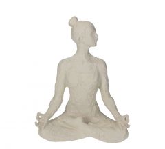 Zaros Διακοσμητική Φιγούρα Yoga Polyresin Εκρού 23,5 Εκ. XET-9643