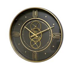 Zaros Ρολόι Τοίχου Μεταλλικό Γκρι/Χρυσό 54x7x54 Εκ. CL366