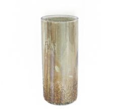 Zaros Φανάρι Γυάλινο Αντικέ Χρυσό 8x25 Εκ. IN213