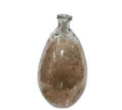 Zaros Βάζο Γυάλινο Αντικέ Χάλκινο 16x30 Εκ. IN223