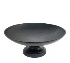 Zaros Μπωλ Από Χυτό Αλουμίνιο Μαύρο 39x15 Εκ. IN228