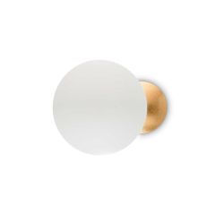 Ideal Lux Φωτιστικό Τοίχου Μεταλλικό Χρυσό/Λευκό Eclissi Ap Small 259048
