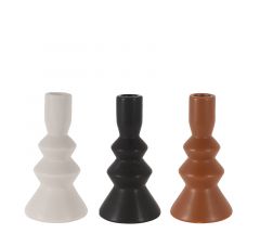 Zaros Κηροπήγιο Κεραμικό 3 Χρώματα 7,5x13 Εκ. HE398