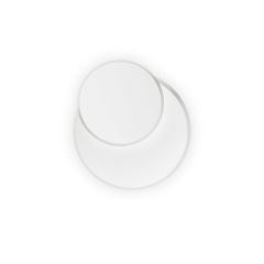 Ideal Lux Φωτιστικό Τοίχου Led Μεταλλικό Λευκό 25x25 Εκ. 14W 1300 Lumen 3000K Pouche Ap Round