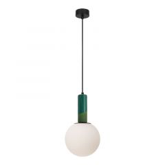 Zambelis Lights PORSA Φωτιστικό Οροφής Γυάλινο/Πορσελάνινο Πράσινο Φ20 Εκ. 2601