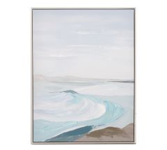 Zaros Πίνακας "Ακτή" Mdf Λευκός/Γαλάζιος 76x100 Εκ. PI354