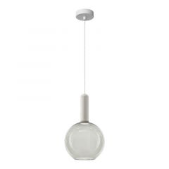 Zambelis Lights LIORA Φωτιστικό Οροφής Led Γυάλινο/Μεταλλικό Γκρι/Λευκό Ματ Φ20 Εκ. 2604