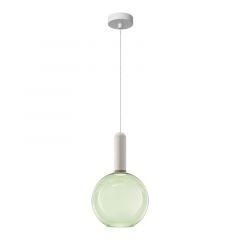 Zambelis Lights LIORA Φωτιστικό Οροφής Led Γυάλινο/Μεταλλικό Πράσινο/Λευκό Ματ Φ20 Εκ. 2604
