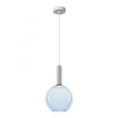 Zambelis Lights LIORA Φωτιστικό Οροφής Led Γυάλινο/Μεταλλικό Μπλε/Λευκό Ματ Φ20 Εκ. 2606
