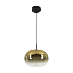 Zambelis Lights VITRO Φωτιστικό Οροφής Led Γυάλινο/Μεταλλικό Χρυσό/Μαύρο Ματ Φ28 Εκ. 2608