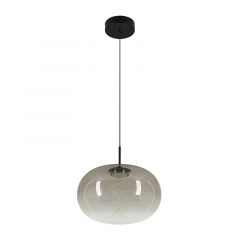 Zambelis Lights VITRO Φωτιστικό Οροφής Led Γυάλινο/Μεταλλικό Καφέ/Μαύρο Ματ Φ28 Εκ. 2609
