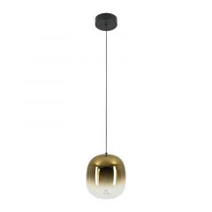 Zambelis Lights VITRO Φωτιστικό Οροφής Led Γυάλινο/Μεταλλικό Χρυσό/Μαύρο Ματ Φ15 Εκ. 2611