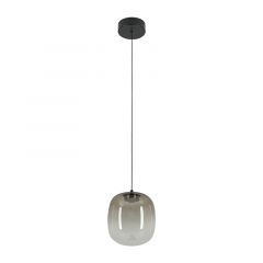 Zambelis Lights VITRO Φωτιστικό Οροφής Led Γυάλινο/Μεταλλικό Καφέ/Μαύρο Ματ Φ15 Εκ. 2612