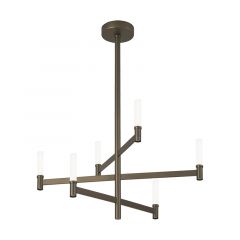 Zambelis Lights KERI Εξάφωτο Φωτιστικό Οροφής Led Με Εναλλαγή Χρώματος Αντικέ Μπρονζέ 85x60 Εκ. 26123 - Dimmable