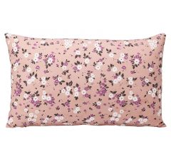 Zaros Μαξιλάρι "Floral" Βαμβακερό Ροζ/Μωβ 50x30 Εκ. HE442