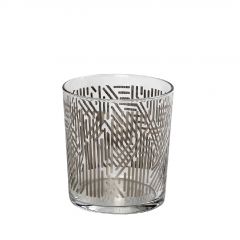 Espiel Labyrinth Silver Ποτήρι Νερού Γυάλινο Διάφανο/Ασημί 380 ml Κωδικός: RAB655K6
