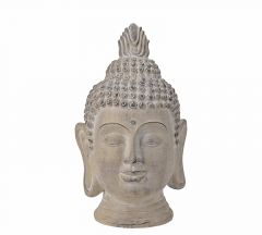 Zaros Προτομή Βούδα Polyresin Αντικέ Μπεζ 23x22x45 Εκ. HE467